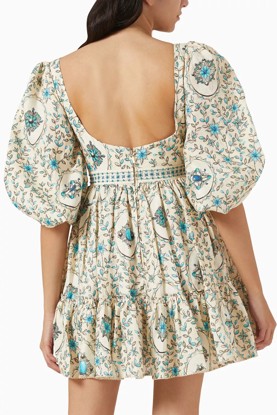 Puff Sleeve Floral Summer Mini Dress