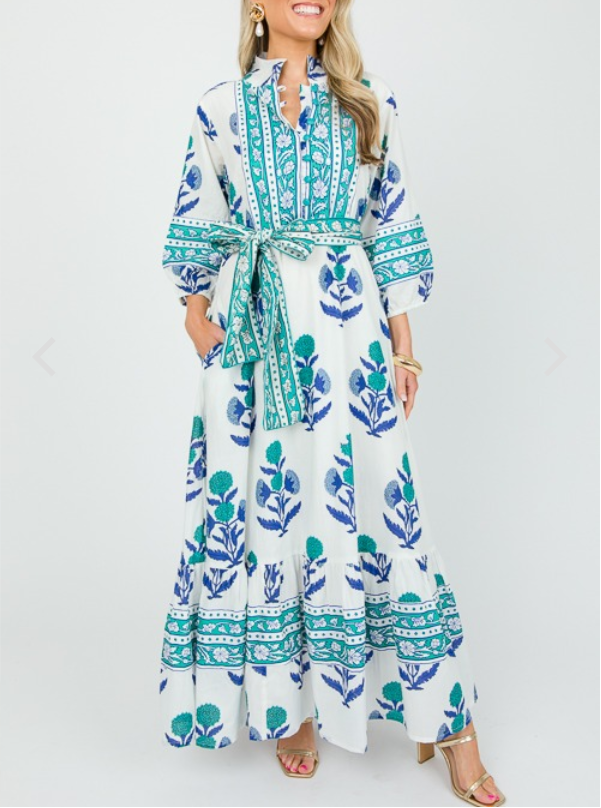 Blue Floral Midi Dress Better For Summer