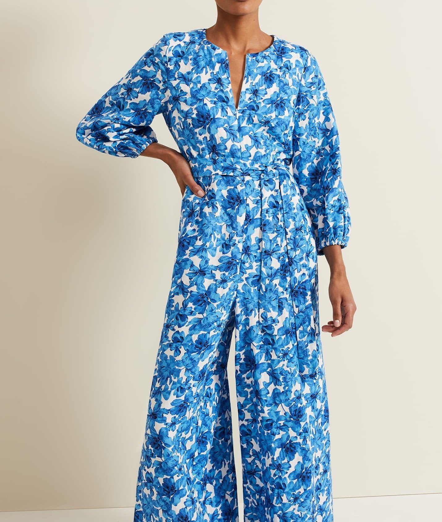 Floral Zip Jumpsuit