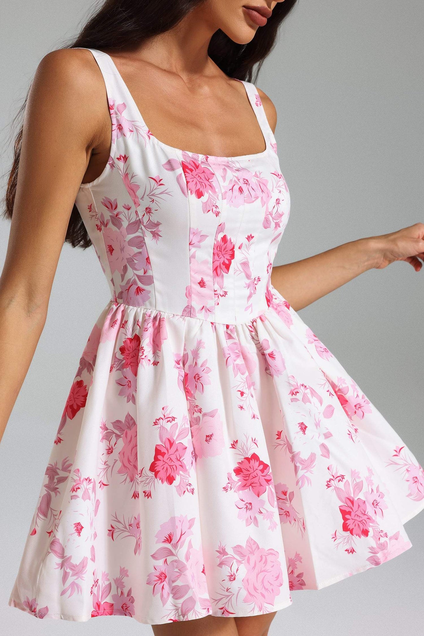 Floral Flared Mini Dress