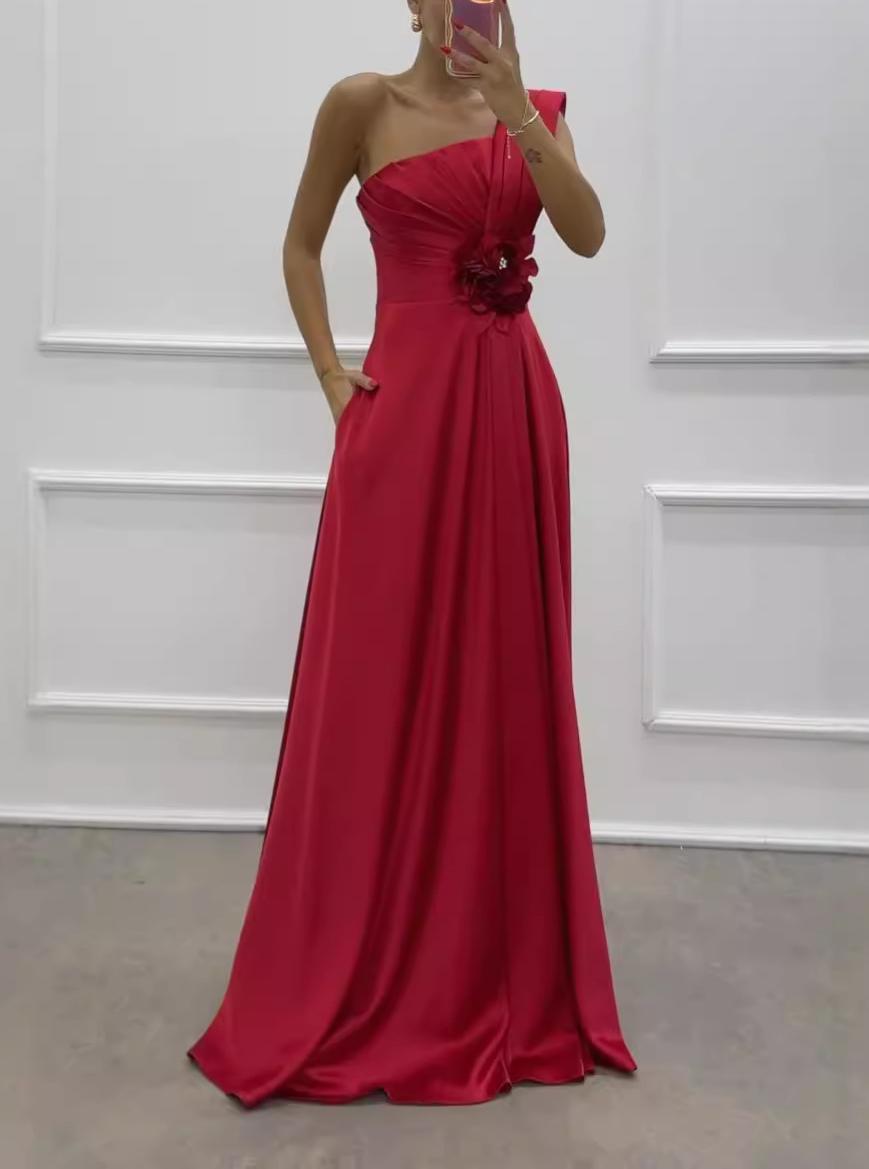 Pleated Strapless Dress