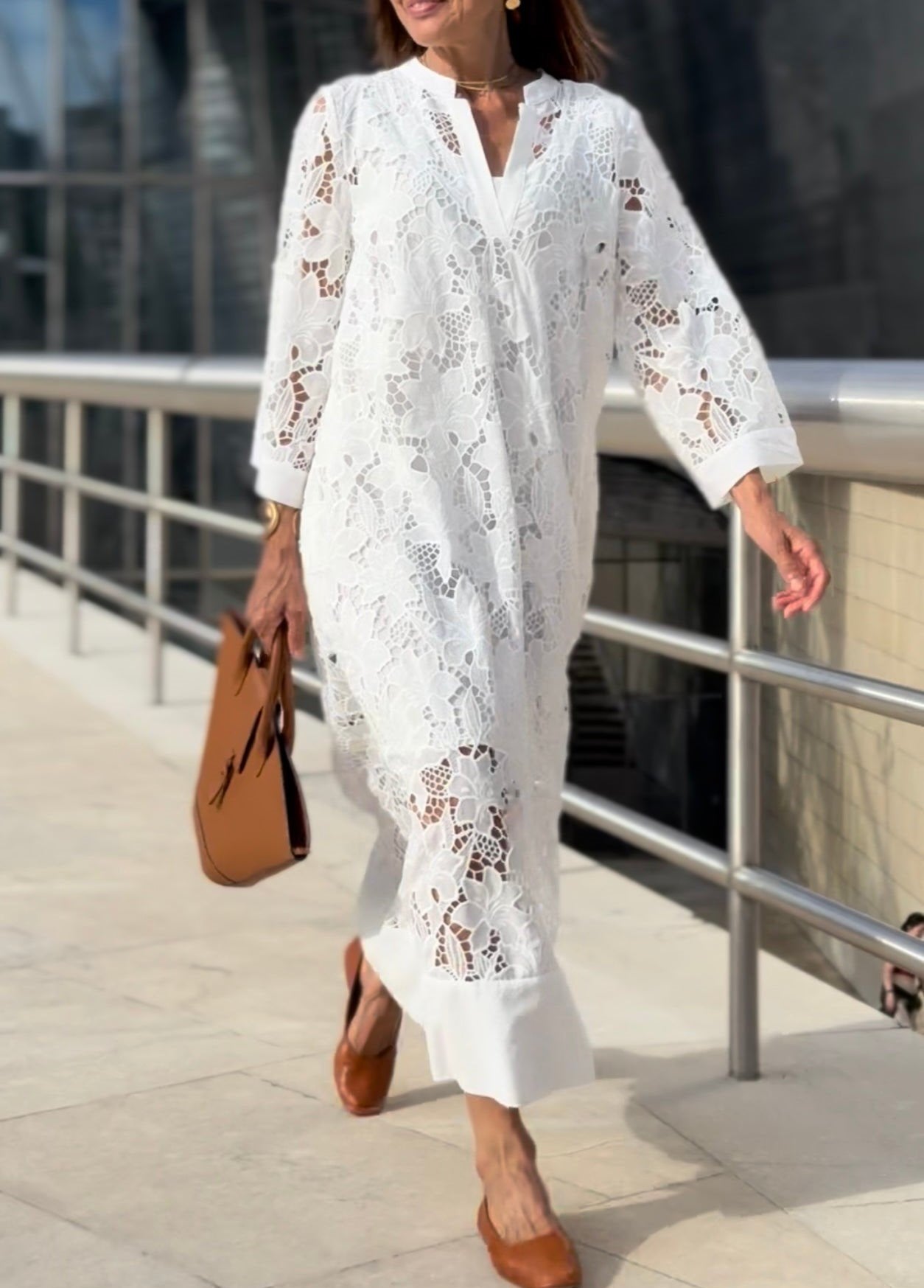 Women's White Lace Dress