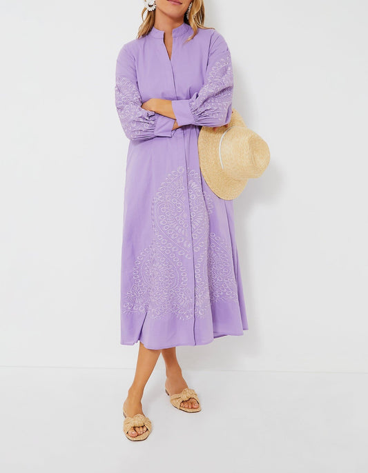 Embroidered Wisteria Caftan