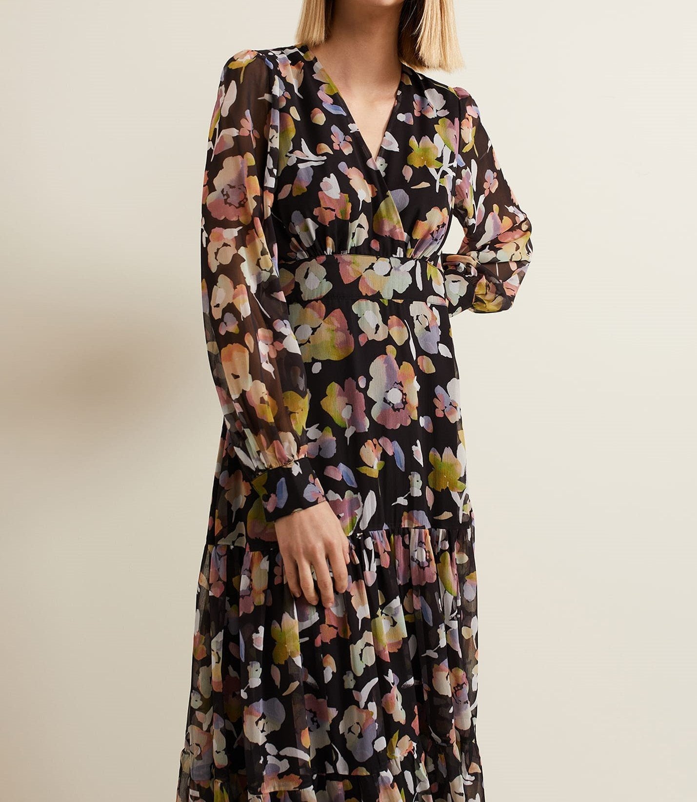 Floral Long Sleeve Maxi Dress