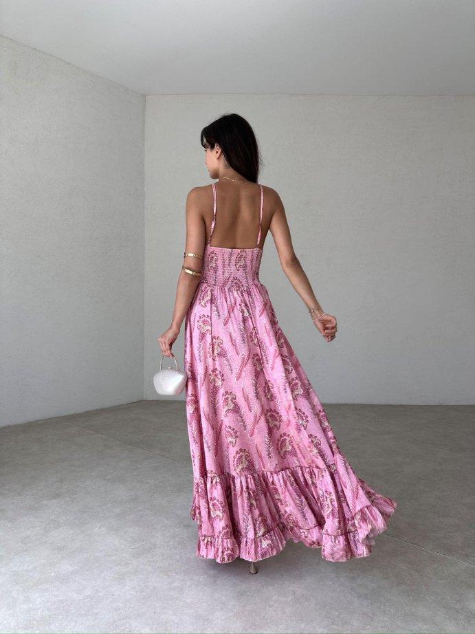 V-neck Sexy Floral Maxi Dress