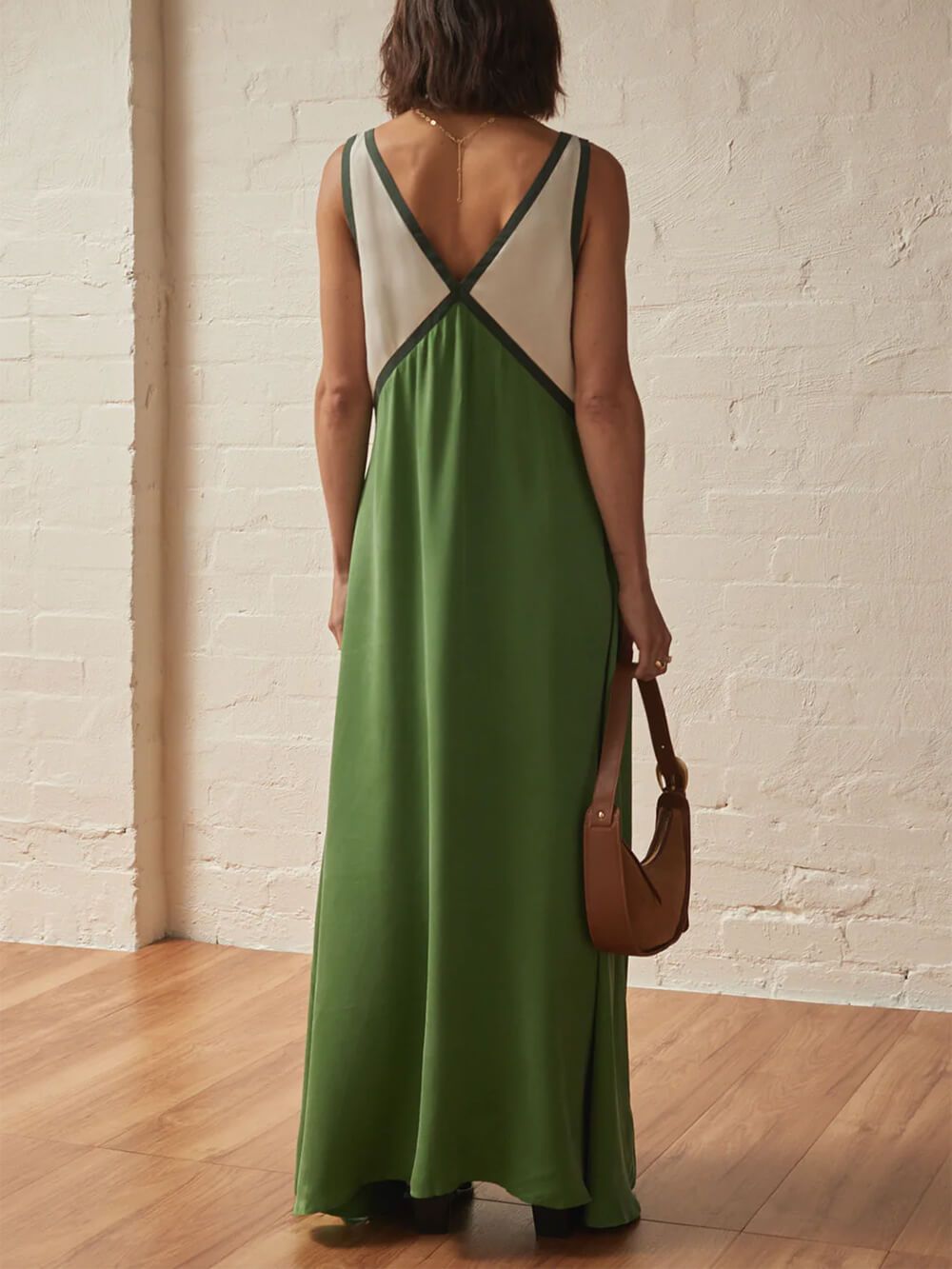 Sleeveless V-Neck Maxi Dress