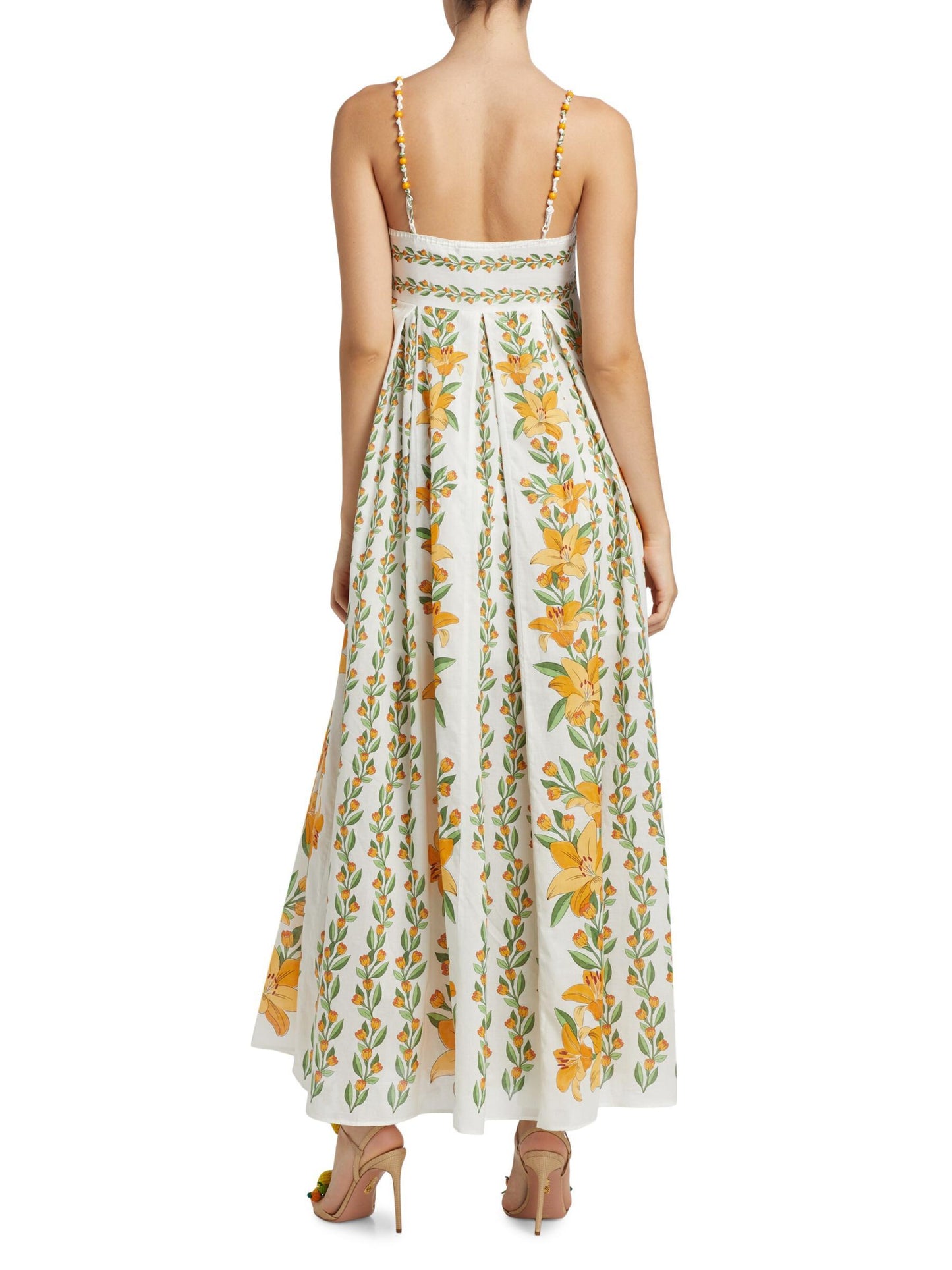 Tropical Lightness Off White Sleeveless Maxi Dress