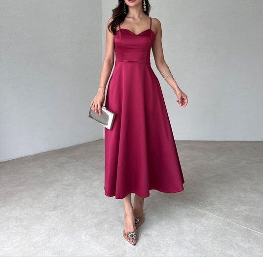 Summer Sexy  Silk Midi Dress