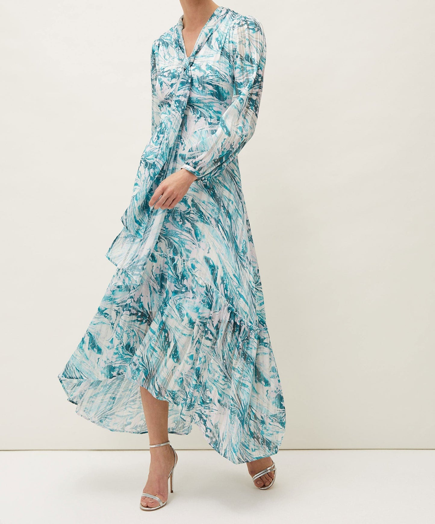 Abstract Print Maxi Dress