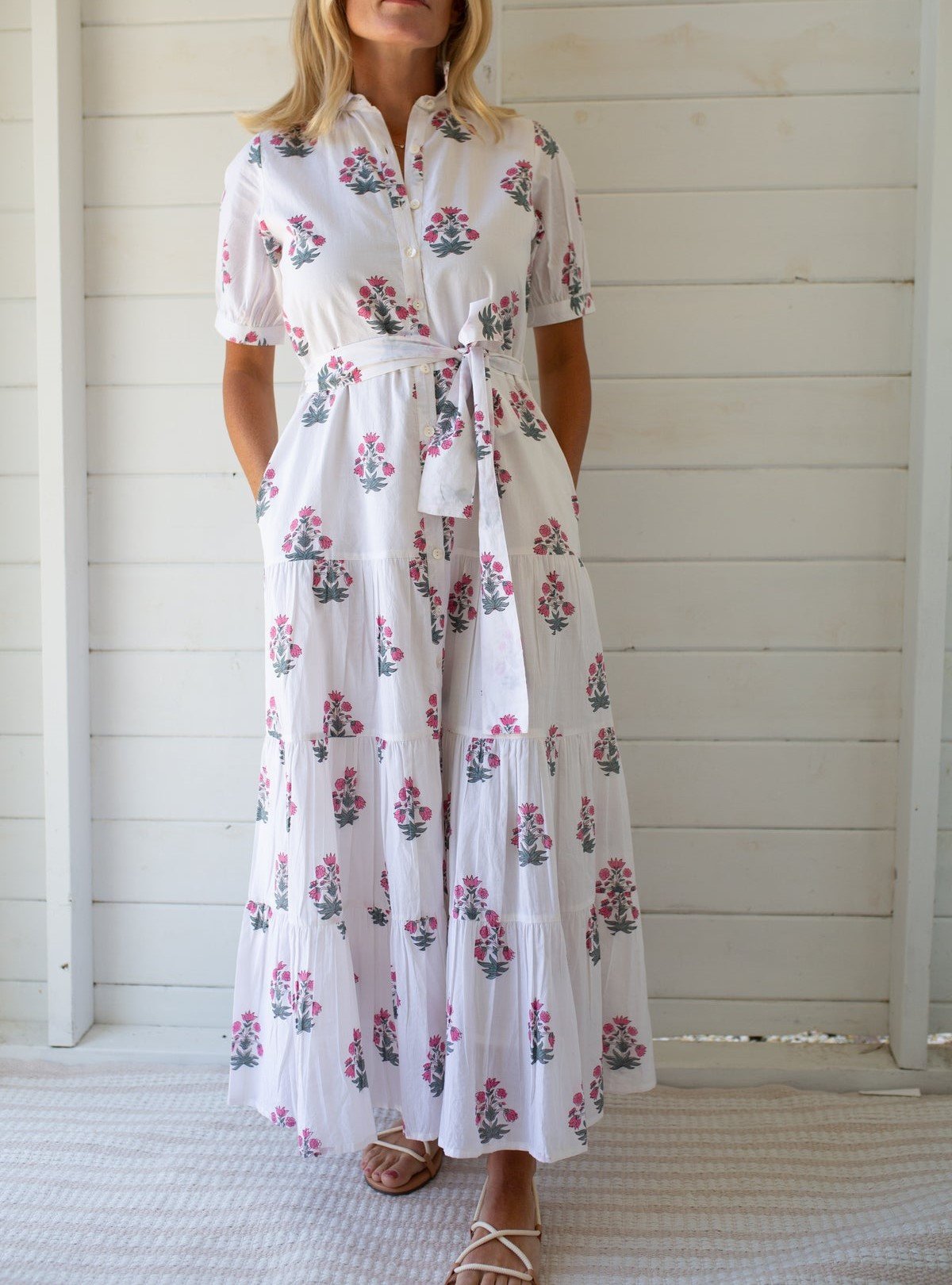 SHORT SLEEVE MAXI DRESS