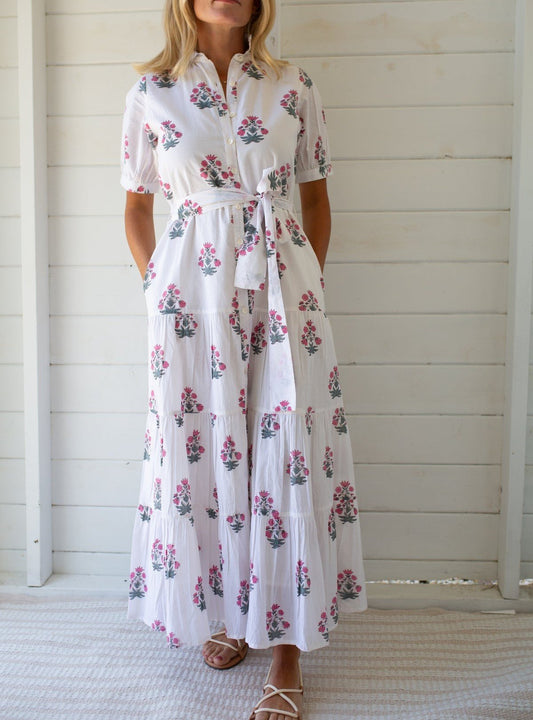 SHORT SLEEVE MAXI DRESS