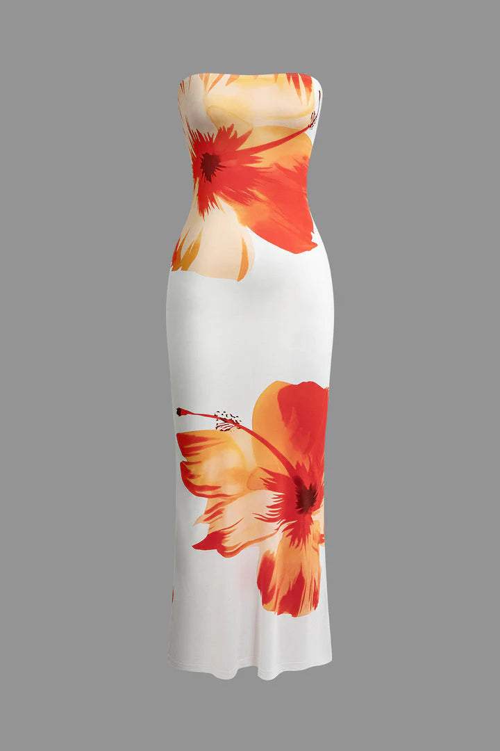 Printed Waist-controlled Maxi Dress