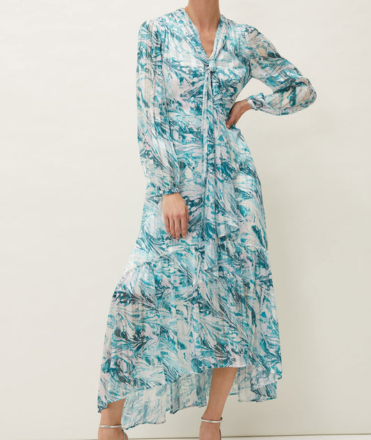 Abstract Print Maxi Dress