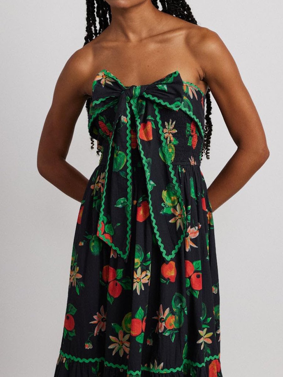 Halter Neck Sleeveless Printed Dress