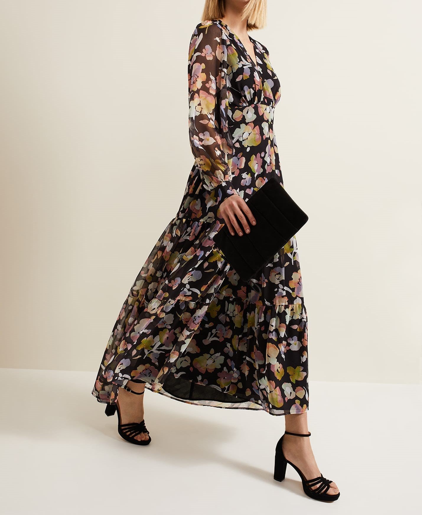 Floral Long Sleeve Maxi Dress