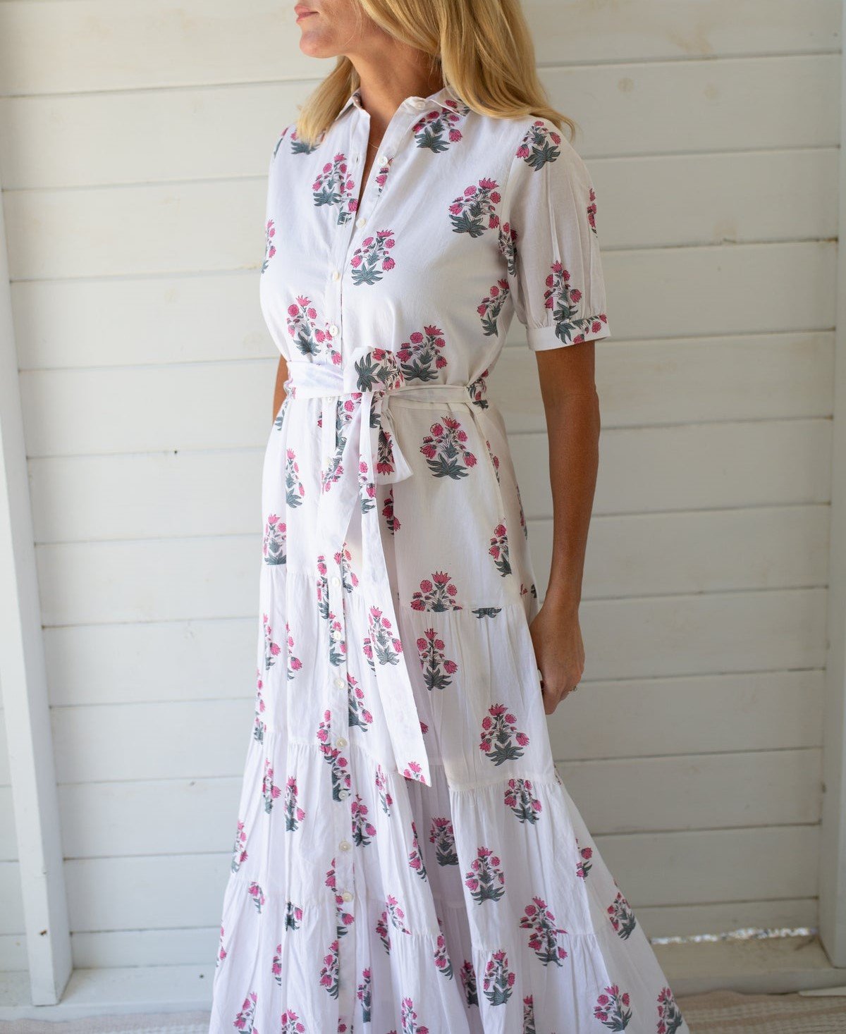 SHORT SLEEVE MAXI DRESS