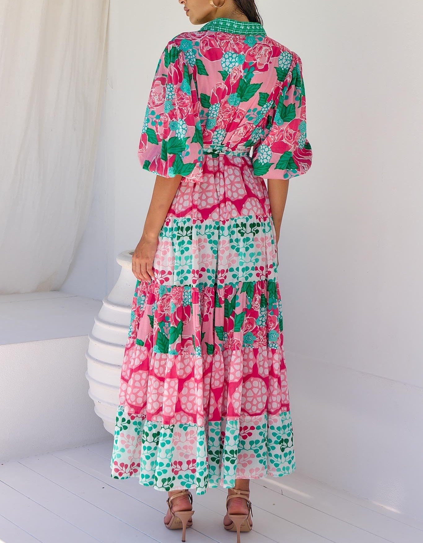 Bohemian Print A- Line Dress