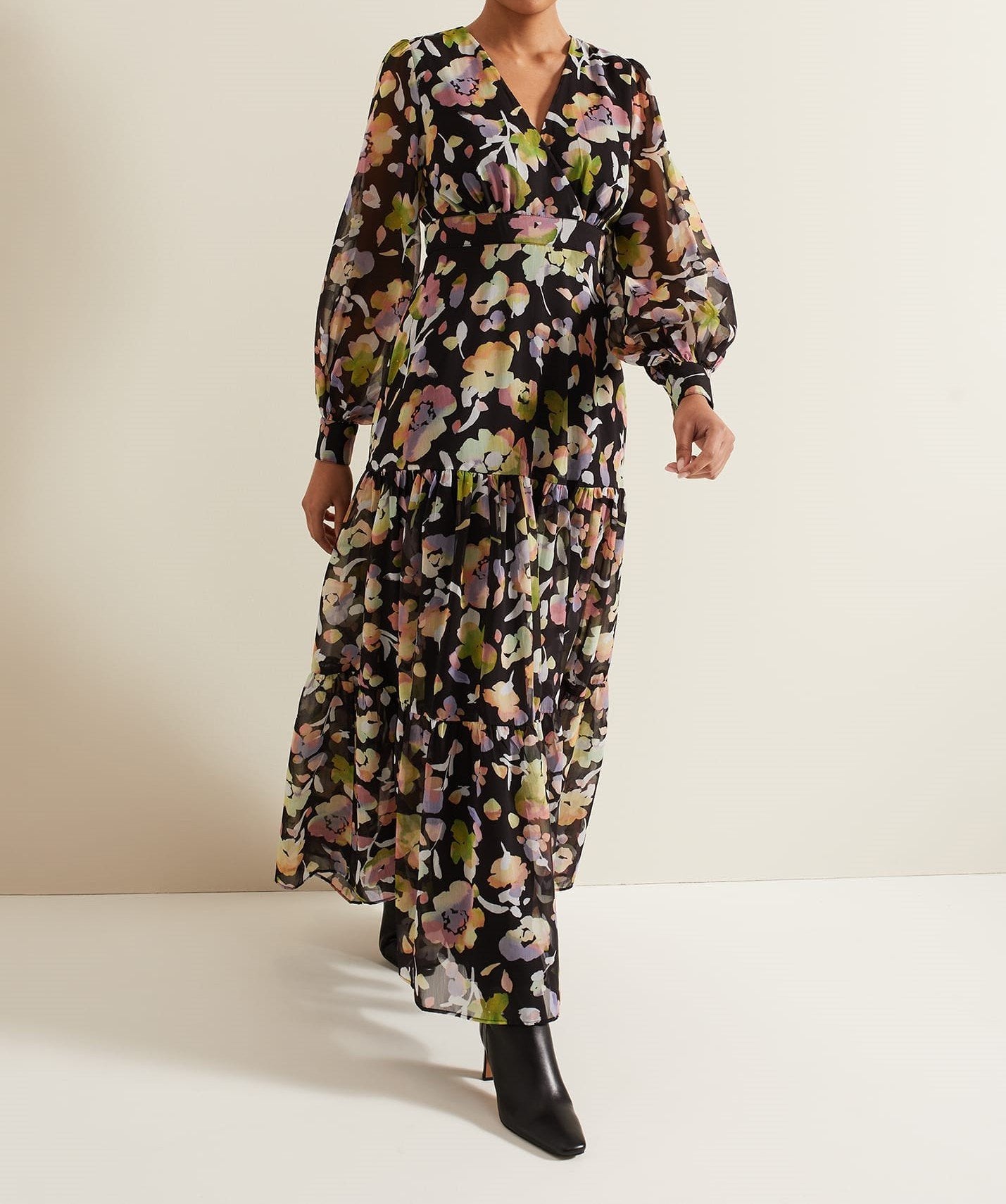 Floral Long Sleeve Maxi Dress