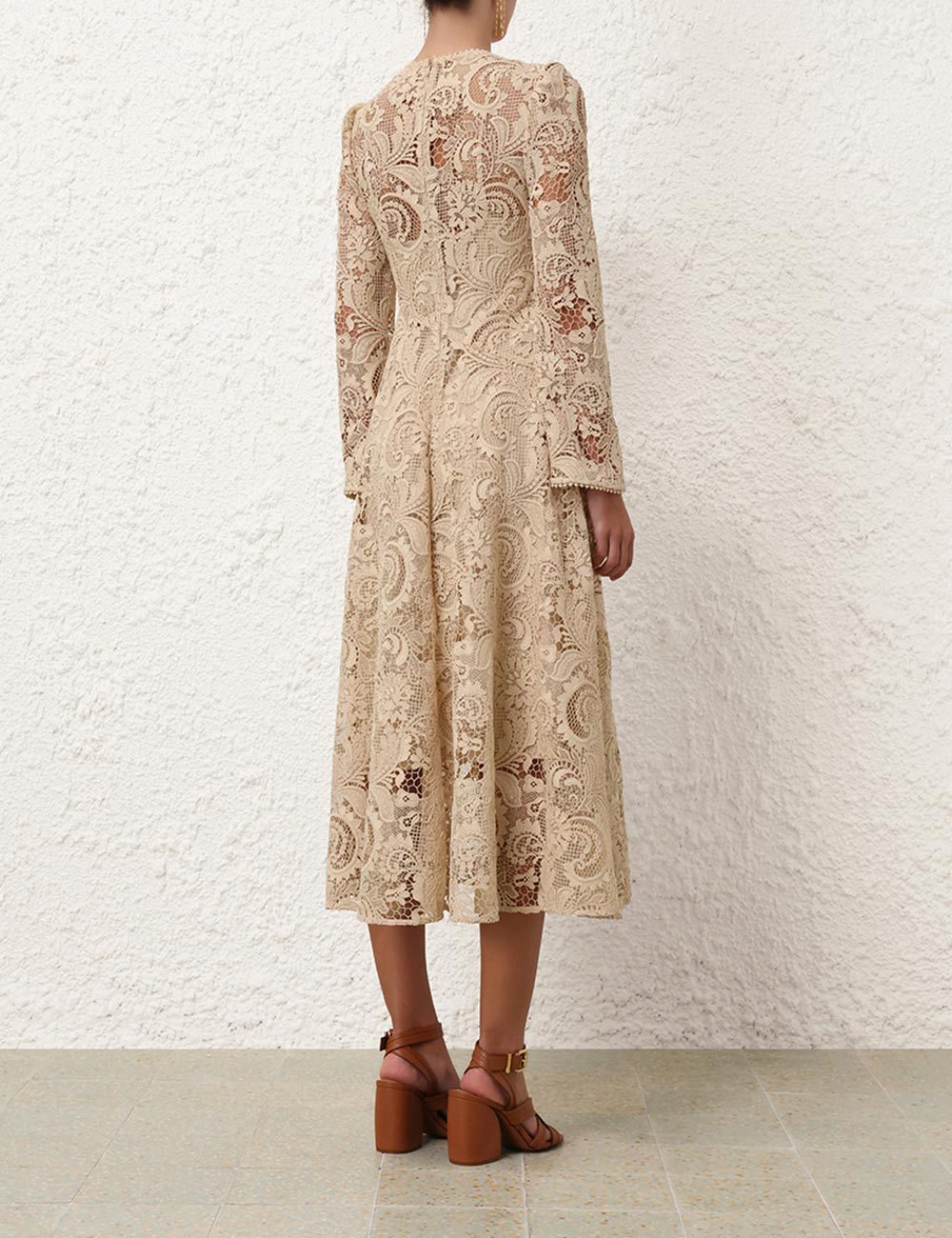 WAVERLY LACE MIDI DRESS