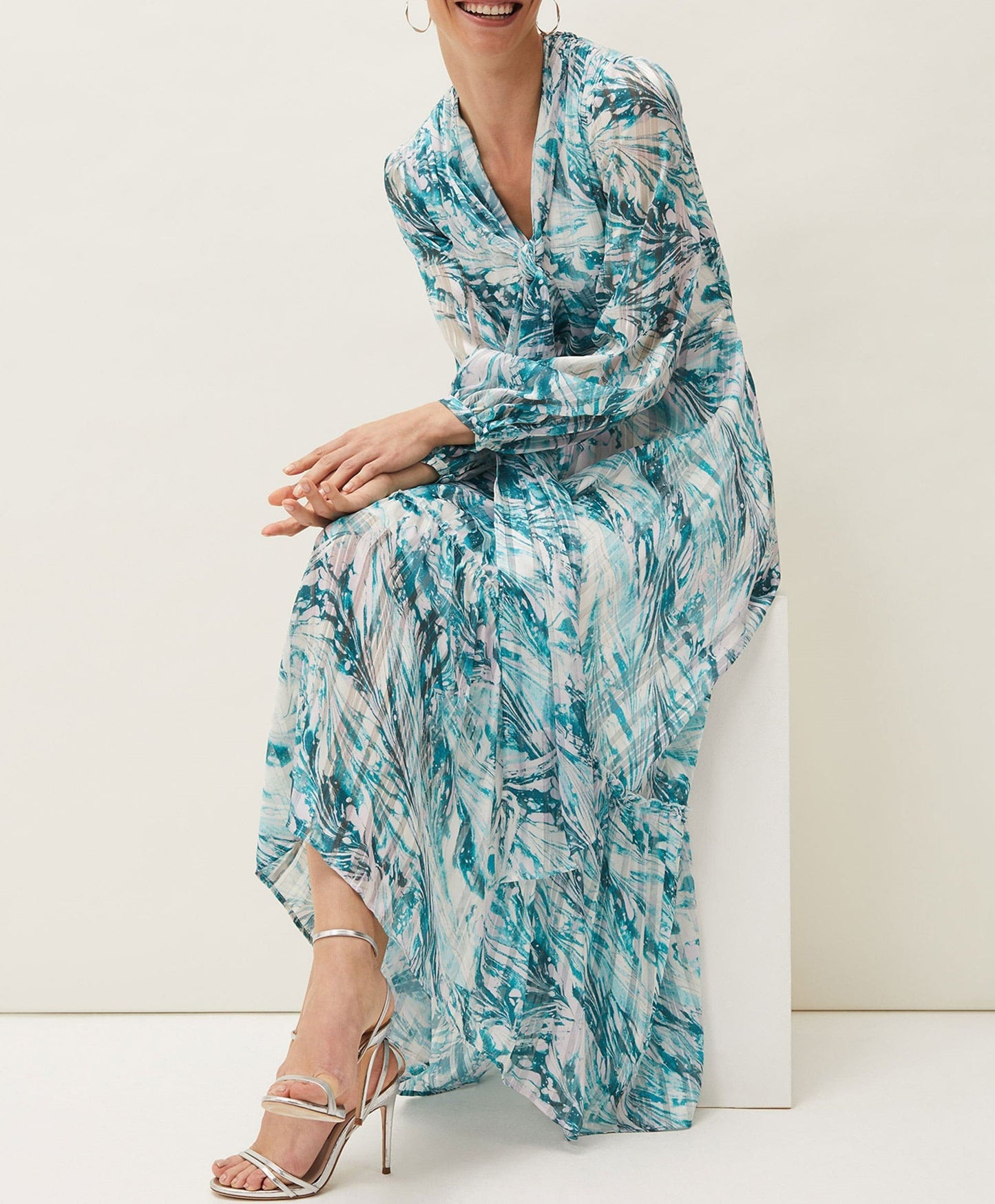 Abstract Print Maxi Dress