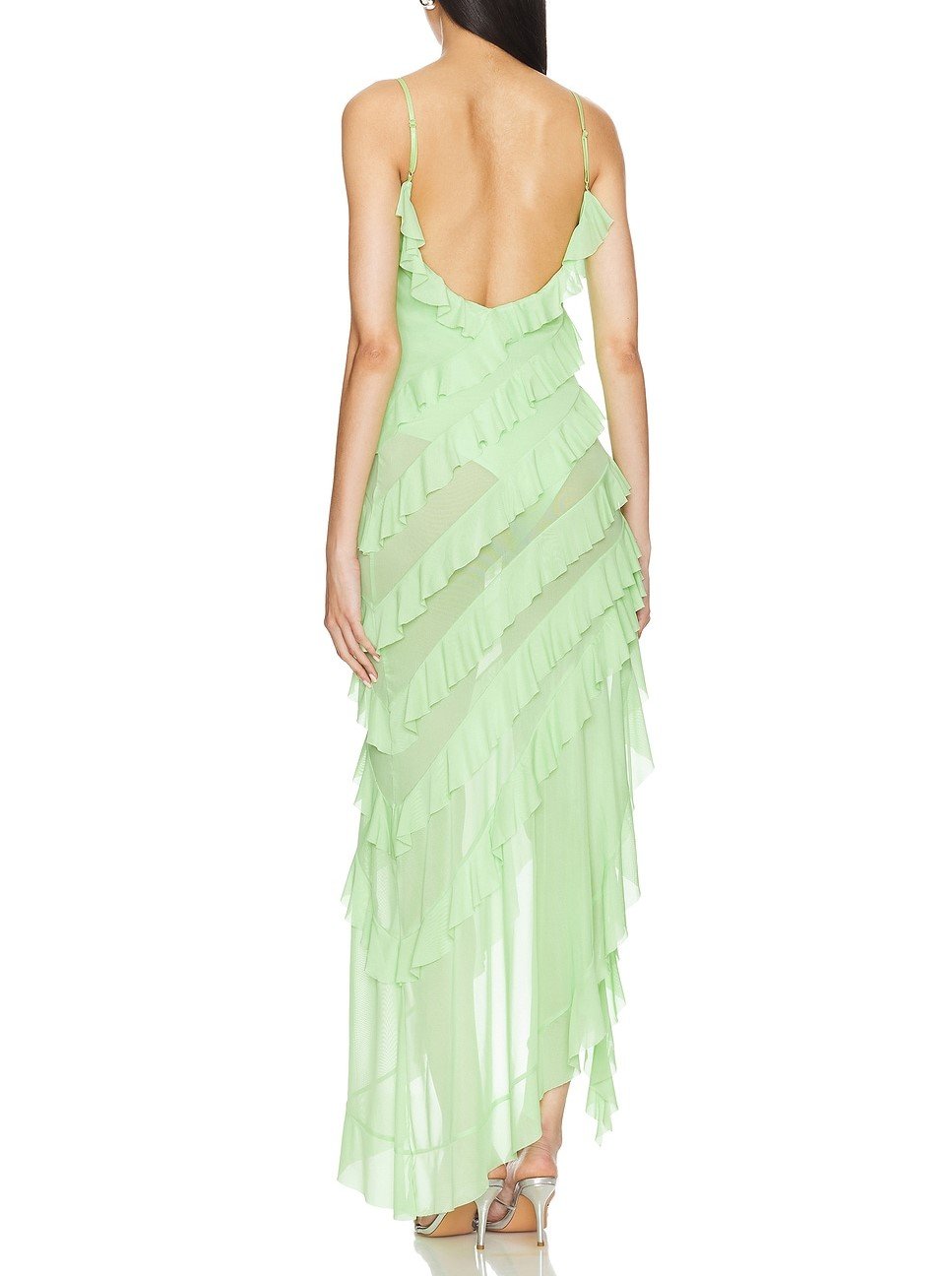 Pretty Lavish Asymmetric Cami Ruffle Midaxi Dress