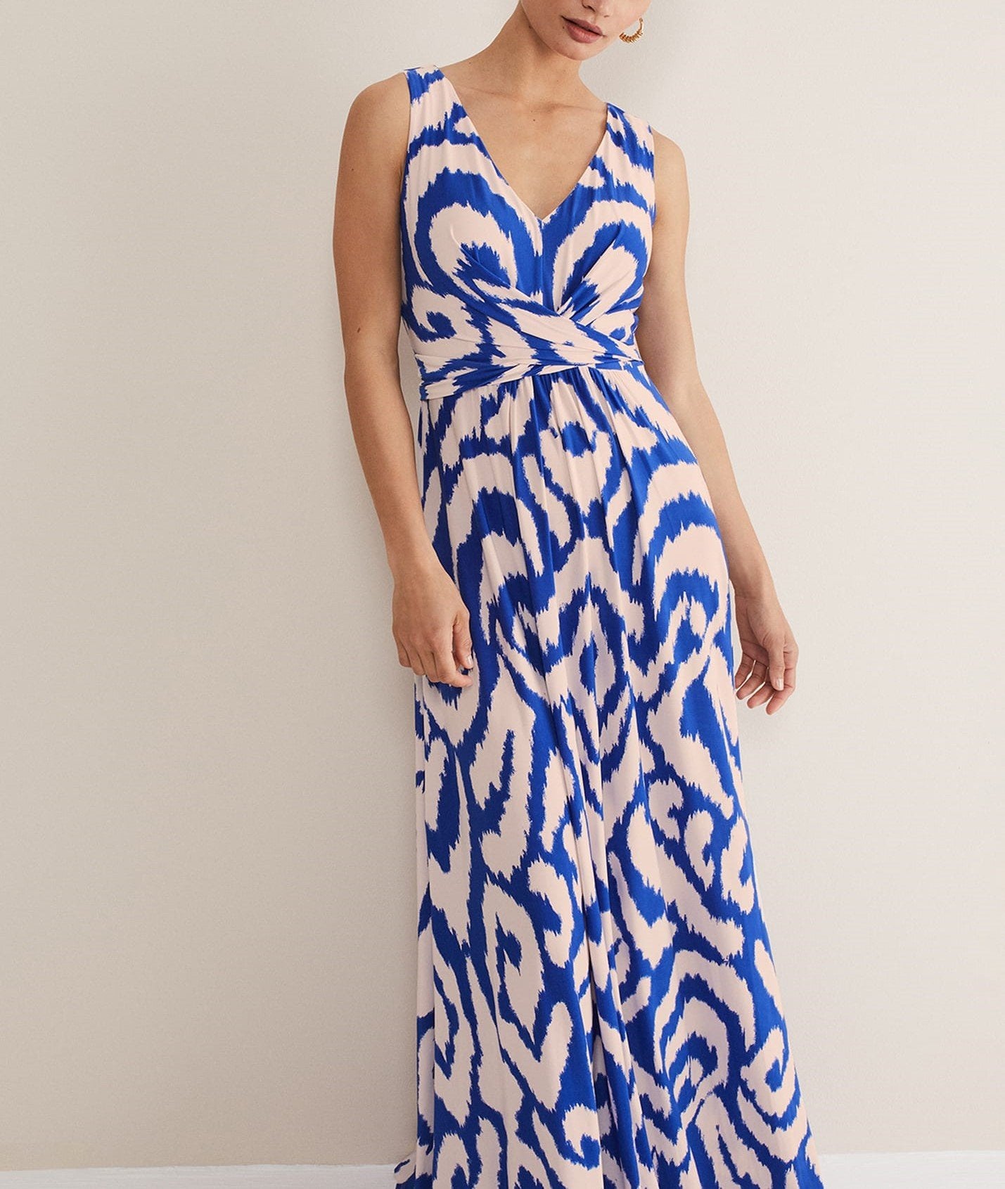 Jersey Print Maxi Dress