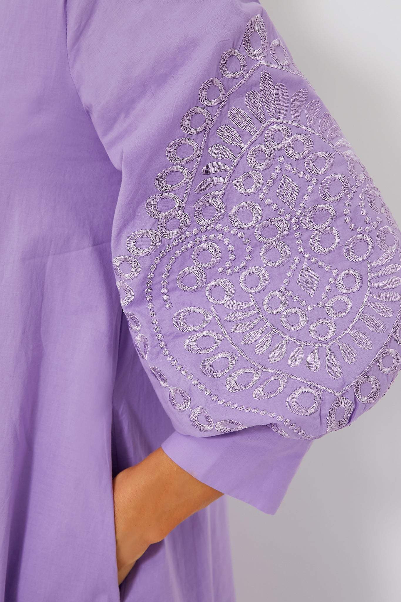 Embroidered Wisteria Caftan