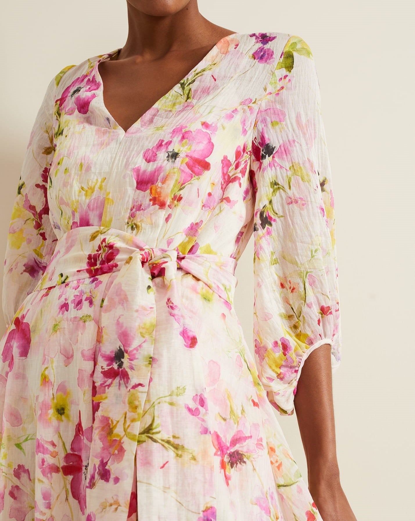 Floral Print Fit And Flare Dress