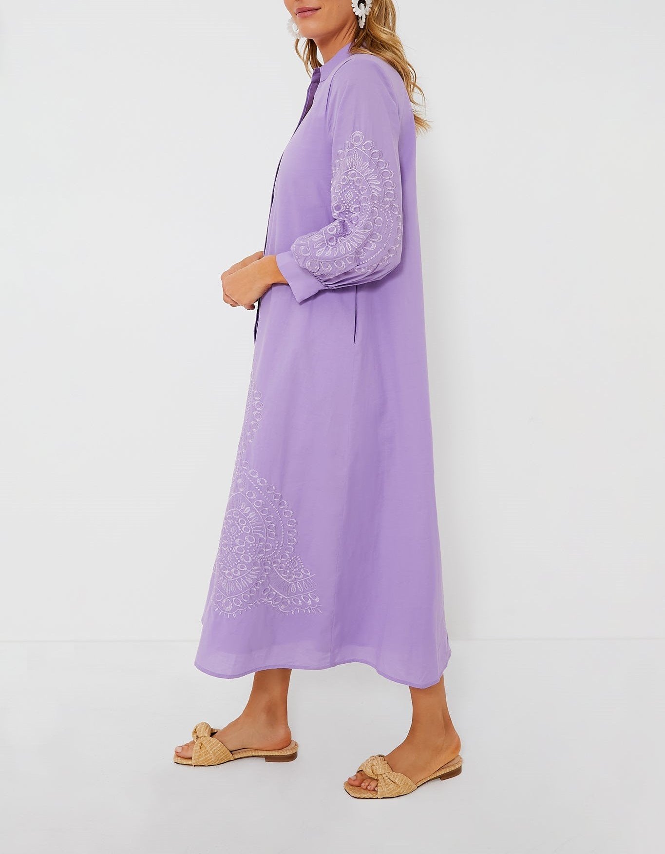 Embroidered Wisteria Caftan