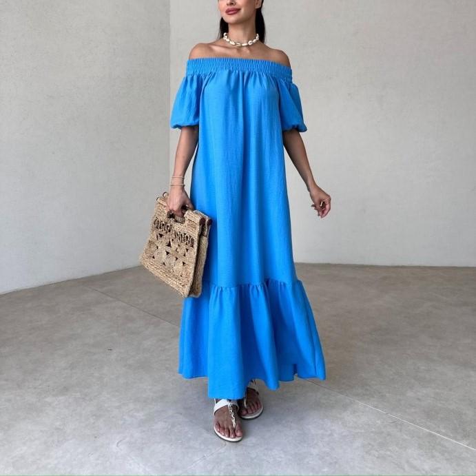 French Square Neck Maxi Dress