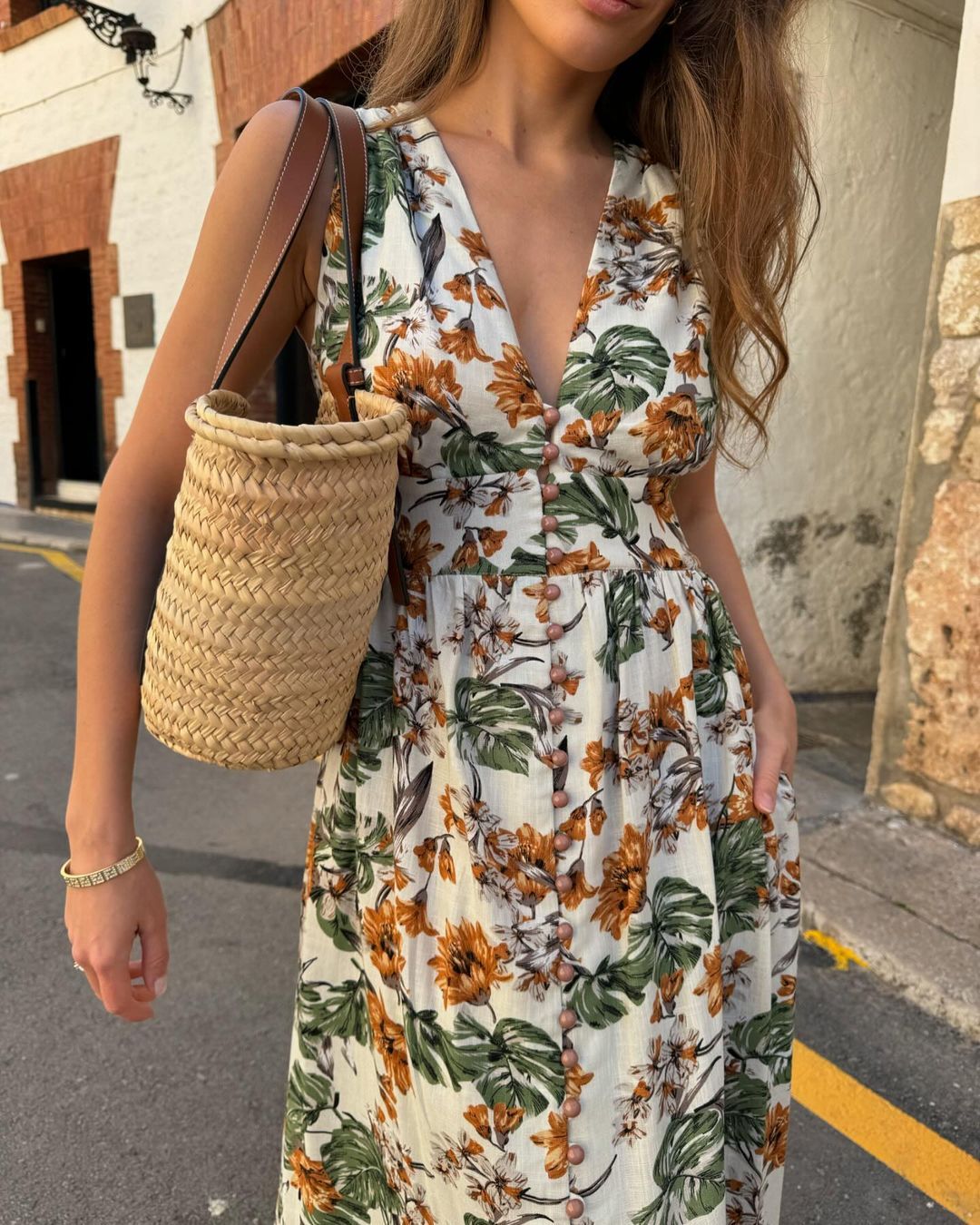 Sleeveless Printed Beach Dress