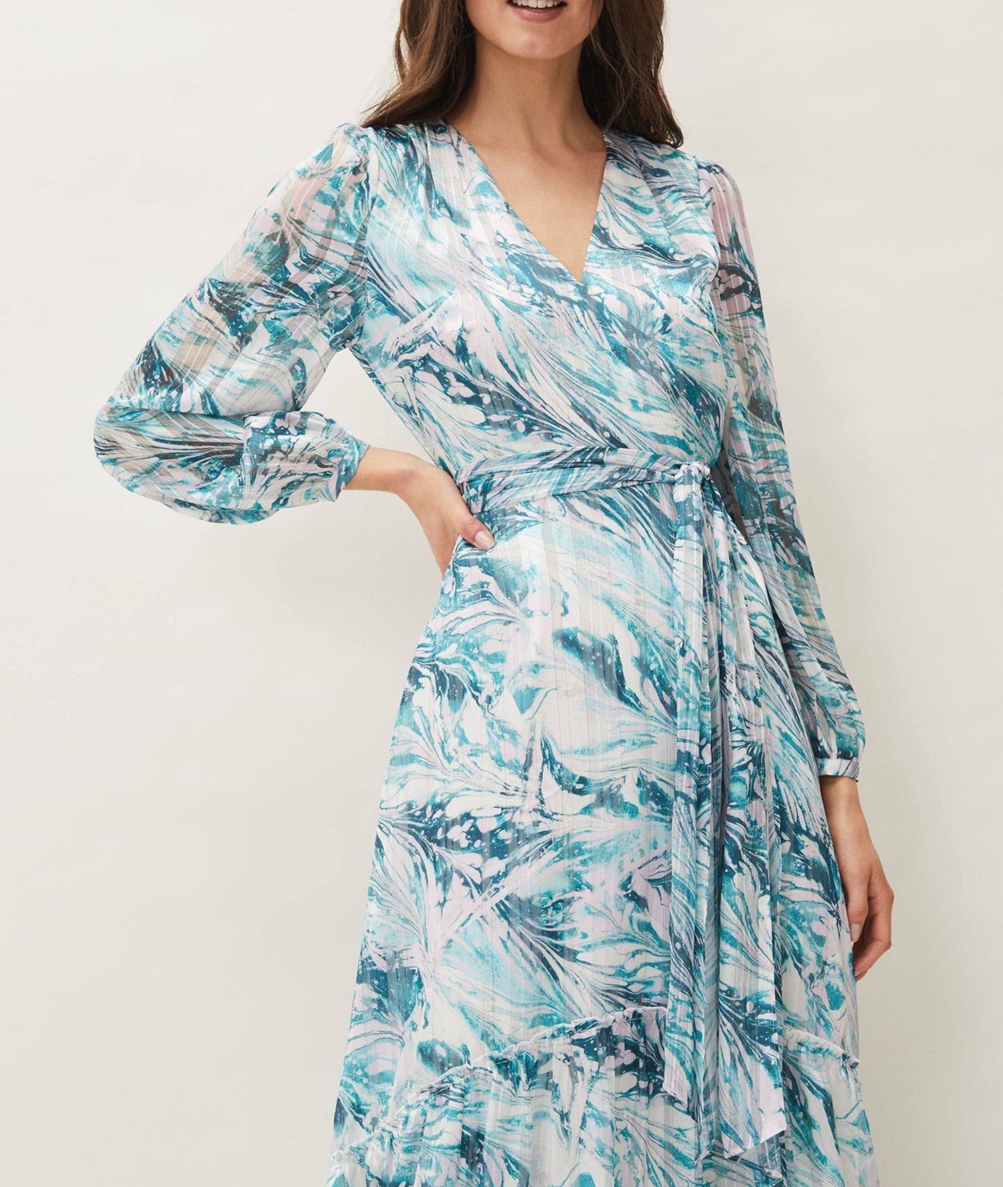 Abstract Print Maxi Dress