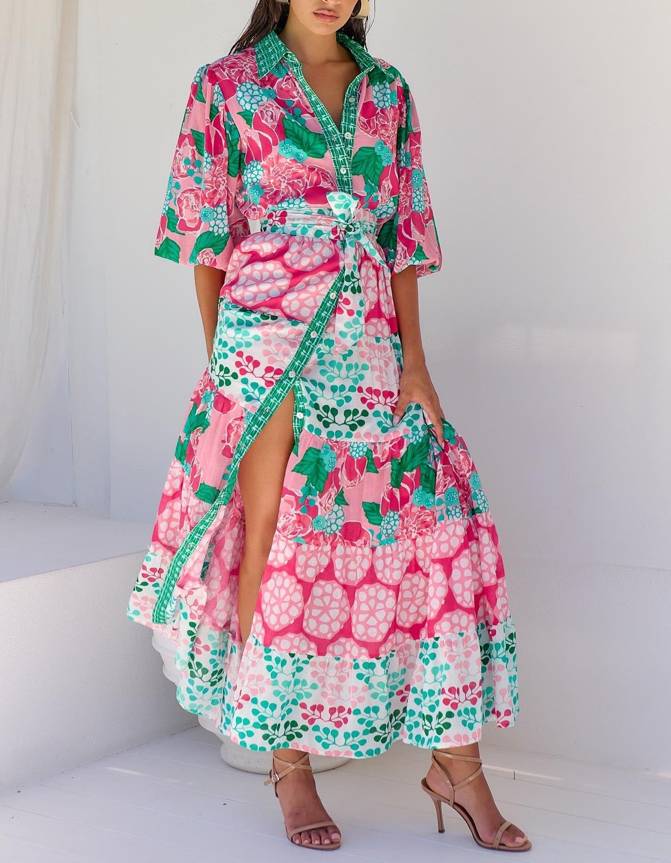 Bohemian Print A- Line Dress