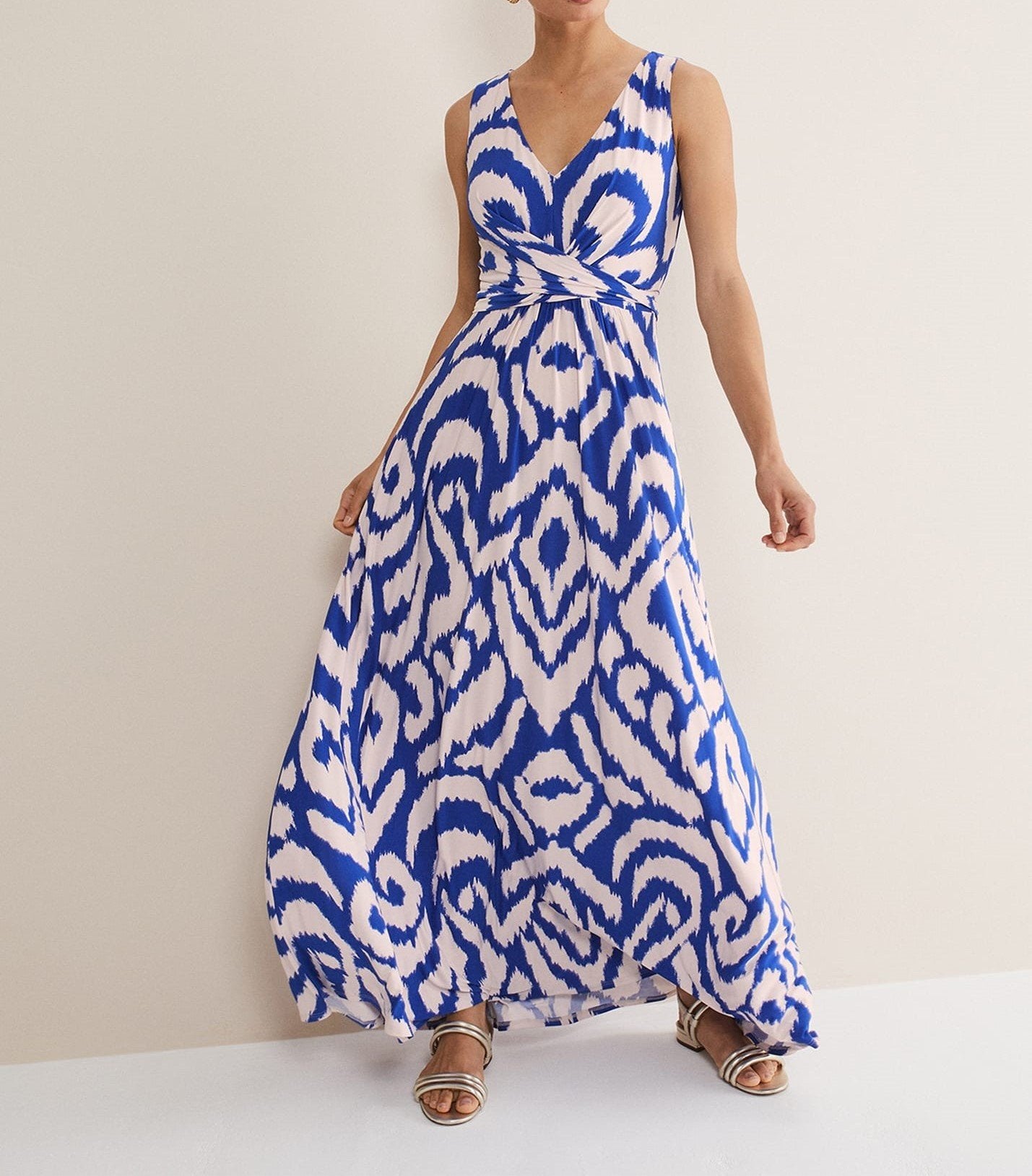 Jersey Print Maxi Dress