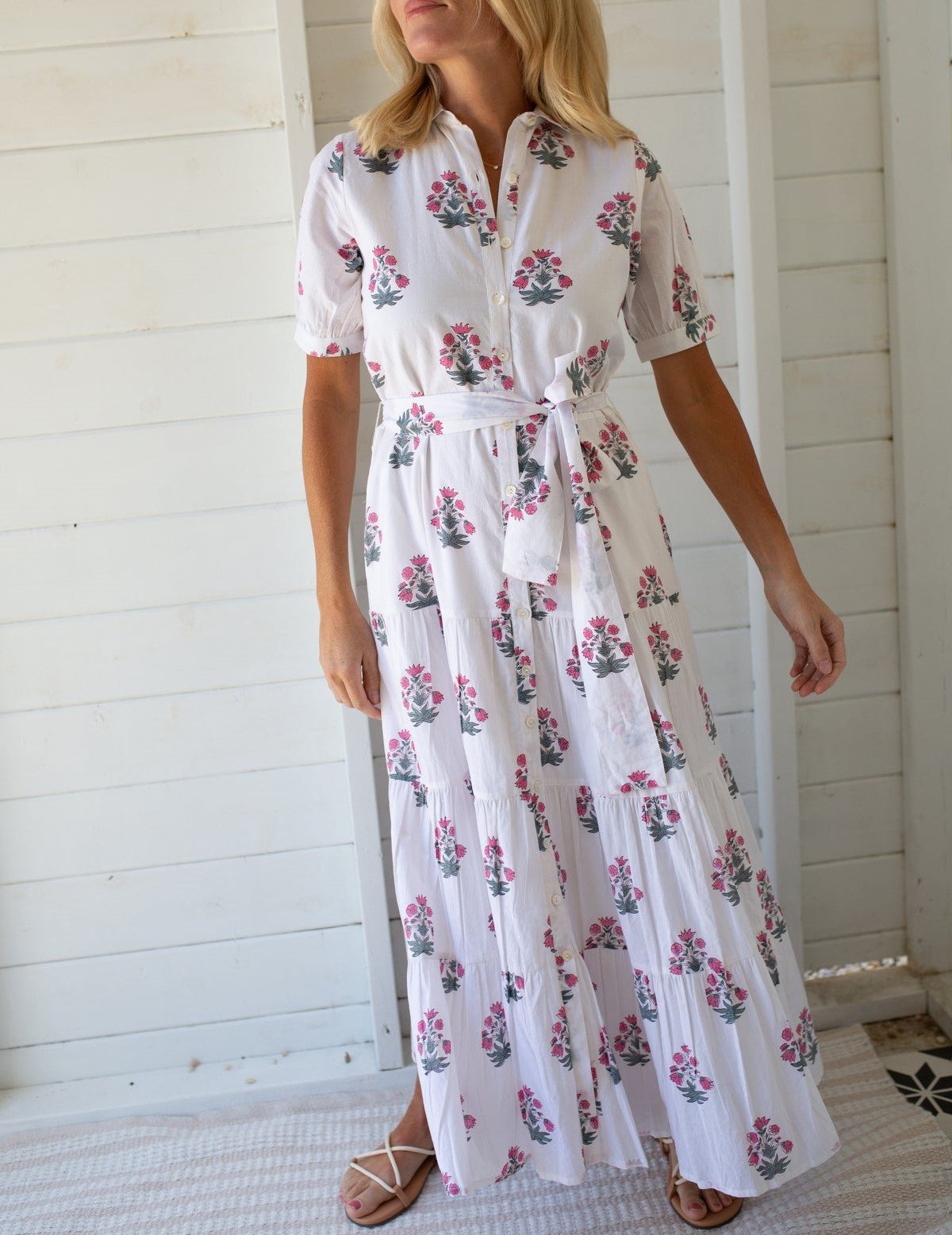 SHORT SLEEVE MAXI DRESS