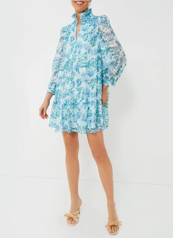 Water's Edge Hydrangea Organza Palmerston Dress