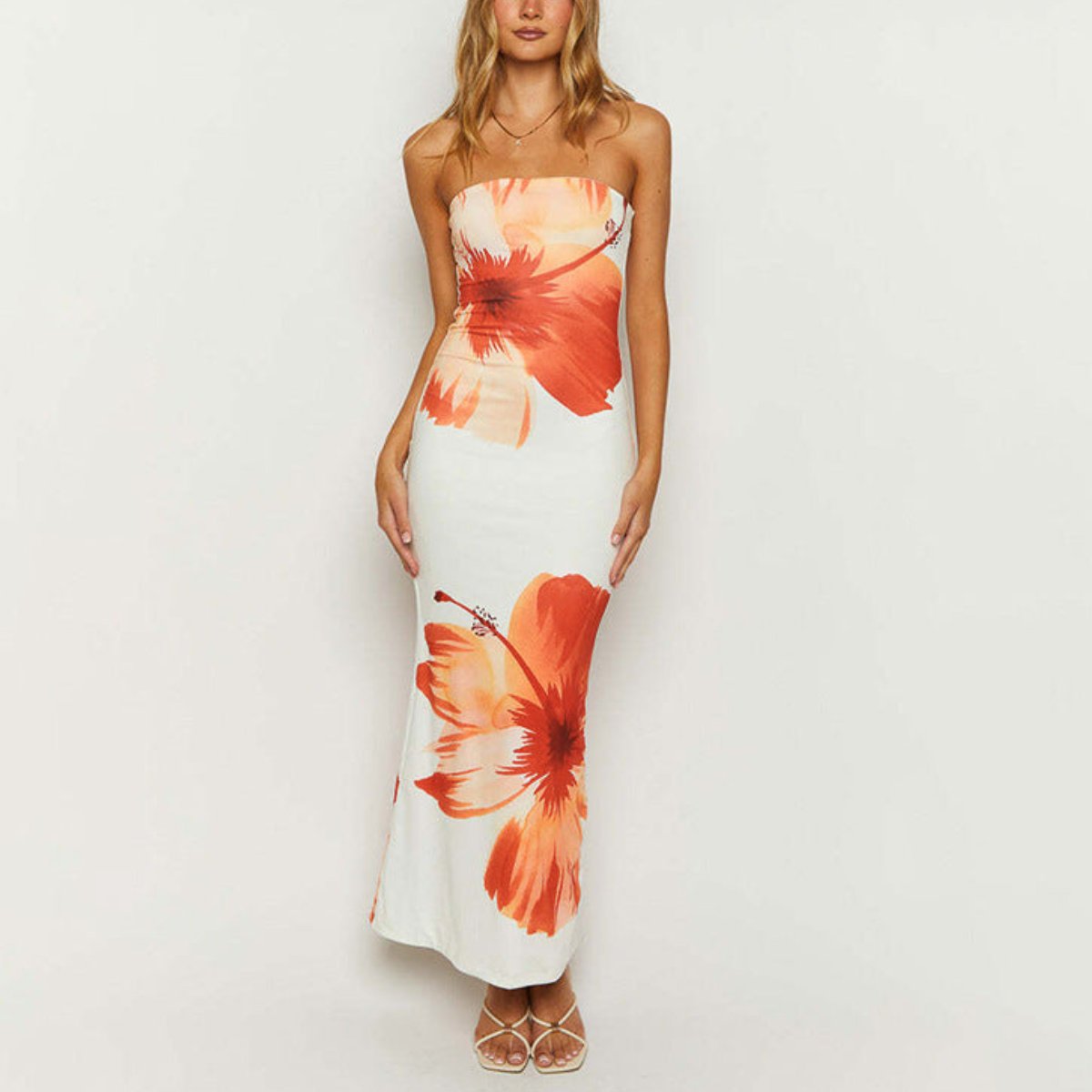 Printed Waist-controlled Maxi Dress