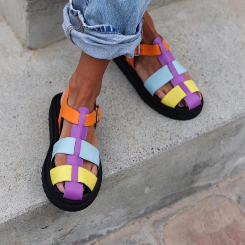 Colorful Woven Casual Hollow Shoes