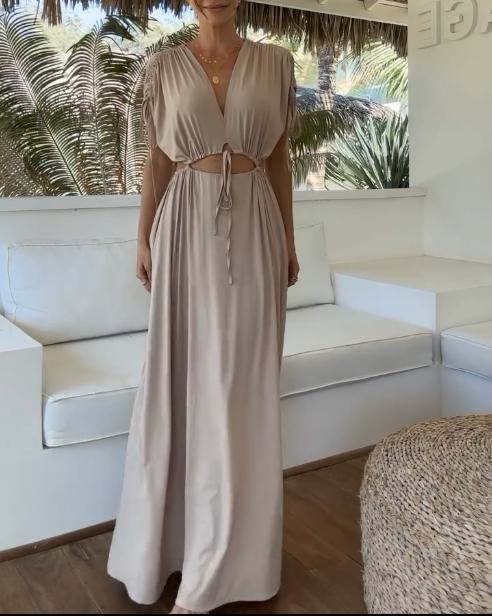 Sexy Deep V Loose Maxi Dress