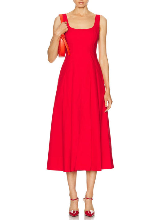 Red Sleeveless Party Dress