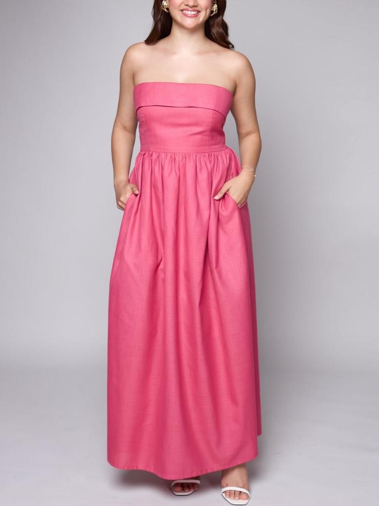 Pink Tube Maxi Dress