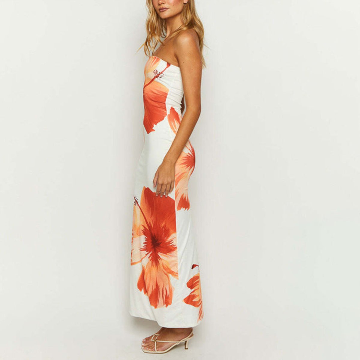 Printed Waist-controlled Maxi Dress