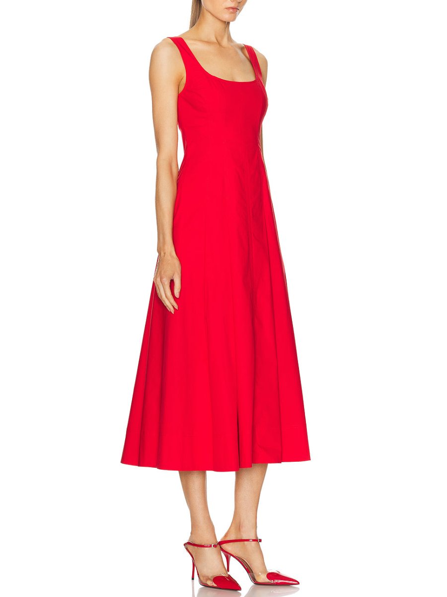 Red Sleeveless Party Dress